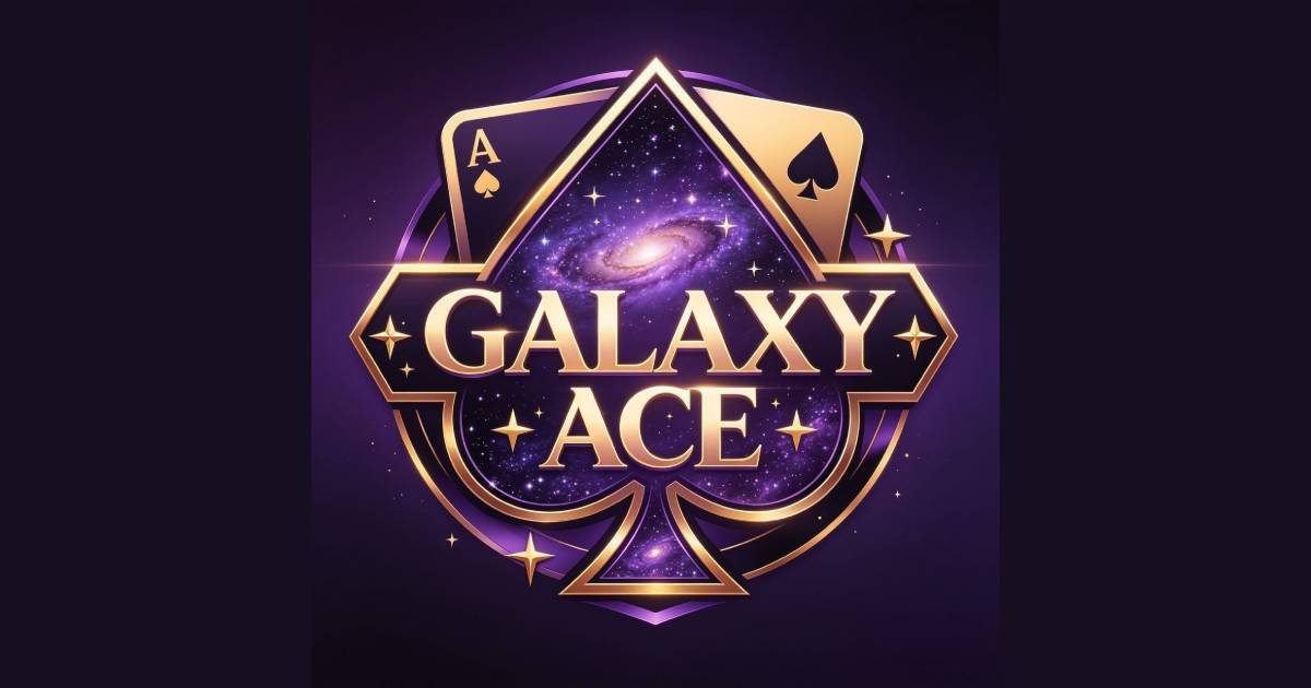 Galaxy Ace Casino main banner showing a starry galaxy theme with casino chips and an ace card